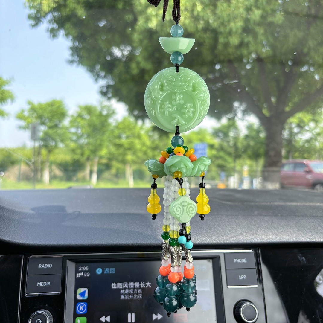 升级款出入平安汽车后视镜挂件挂饰汽车挂件车内饰品