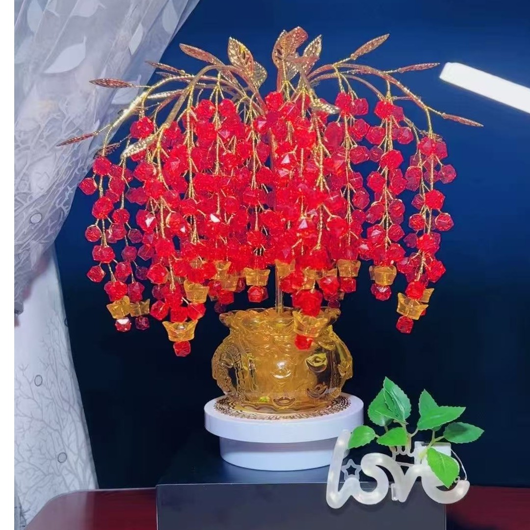 【618特惠】水晶摇钱树 （菱形珠款）   DIY材料包