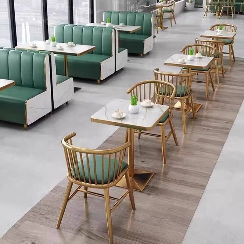 网红甜品奶茶店桌椅组合西餐咖啡厅小吃快餐卡座沙发商用餐饮家俱