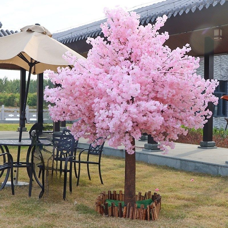 天然仿真花樱日式网红樱花树商场室内外春天装饰摆件假树桃花树