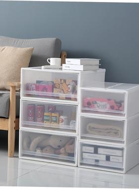 Drawer type storage box plastic transparent wardrobe storage