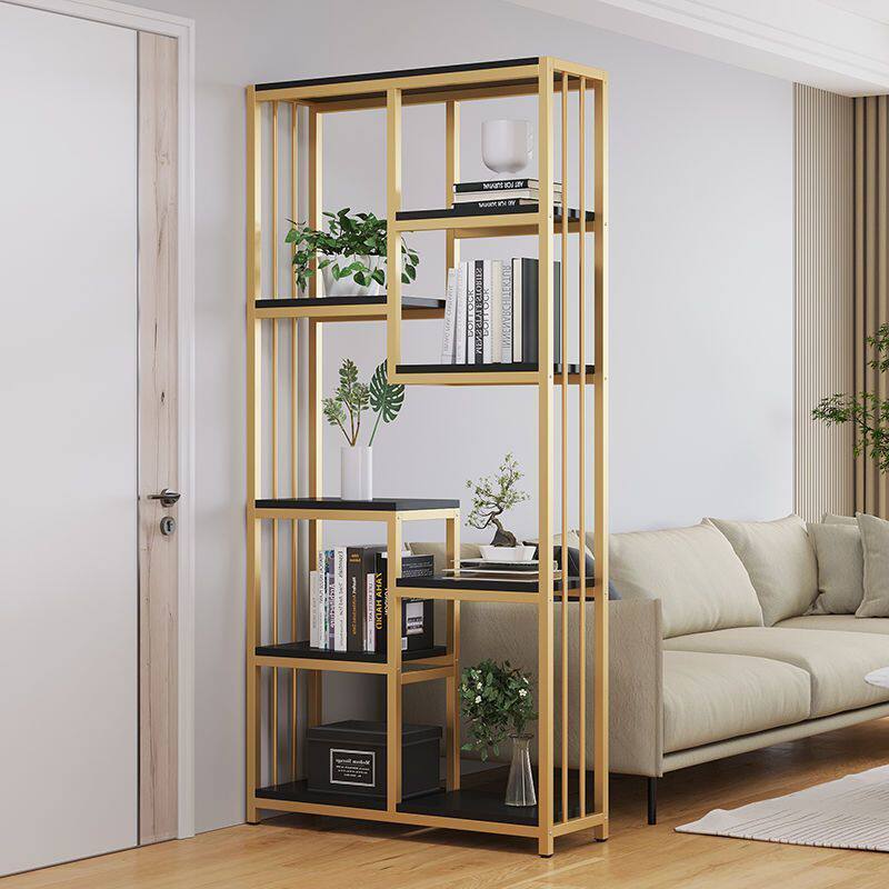 客厅置物架落地花盆架隔断简约书架创意花架阳台客厅博古架展示架