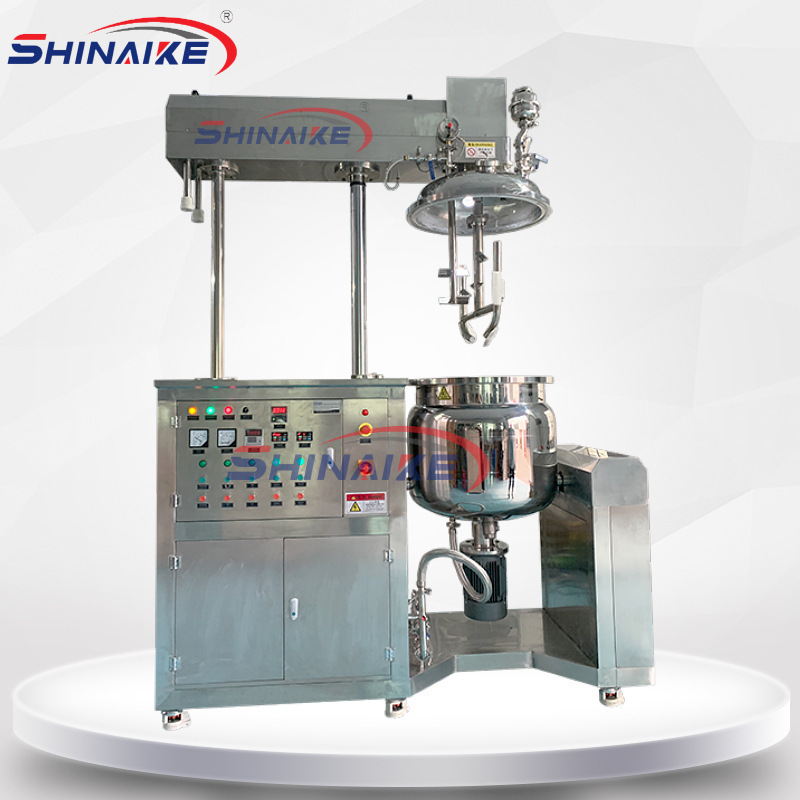 100L真空均质乳化机液压升降乳化锅彩妆乳化设备面霜乳化机