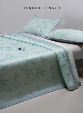 Tender Jinger可水洗提花床单式冰丝席夏季凉席子