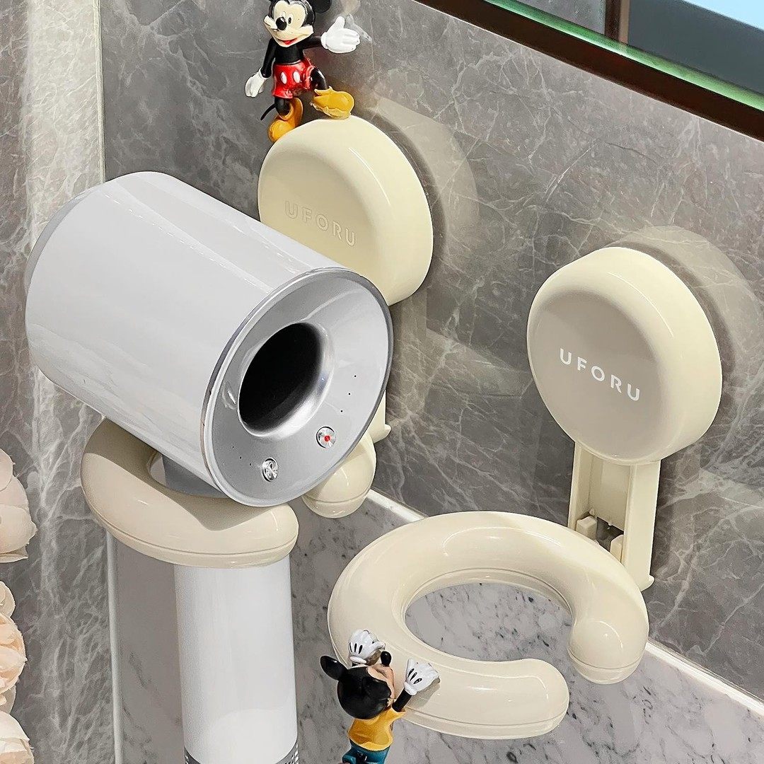 吸盘吹风机支架置物架卫生间浴室免打孔电吹风收纳挂架子