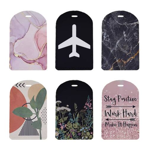 Marble Plant Letters Luggage Tags Personalized Suitcase Tag