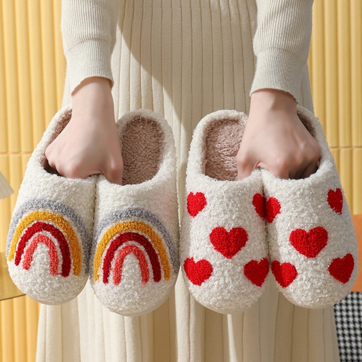 网红棉拖鞋女秋冬新款可爱少女学生时尚居家室内毛绒保暖防滑拖鞋
