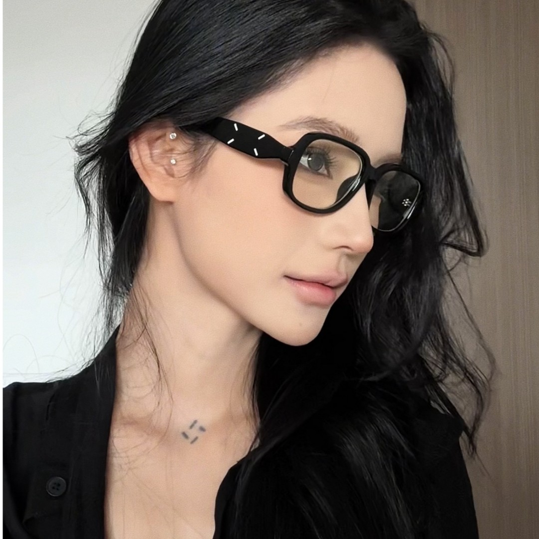 黑色大框防蓝光可配度数素颜显瘦2024新款GM眼镜框近视镜男女款