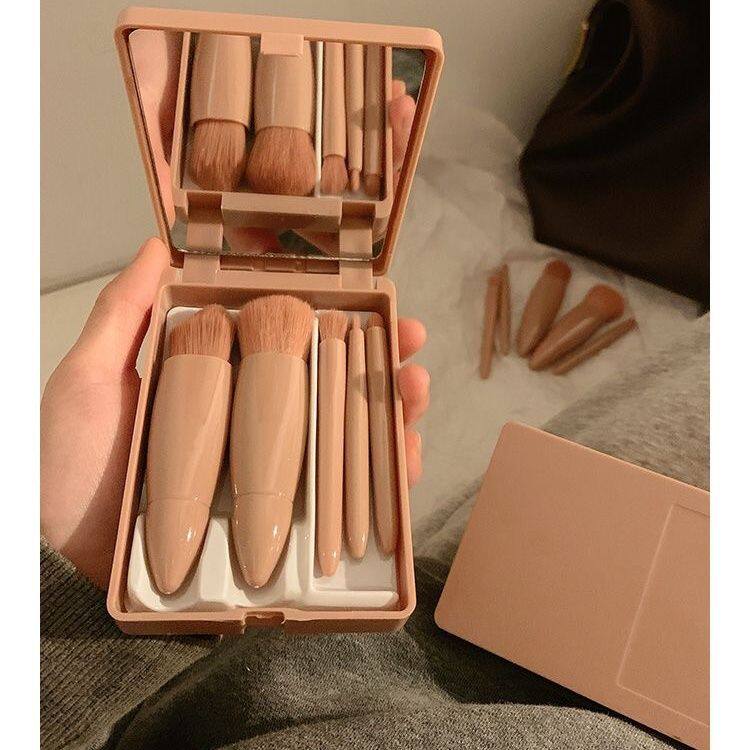 粉色化妆刷套装化妆刷一整套刷子收纳迷你便携旅行少女心软毛刷小