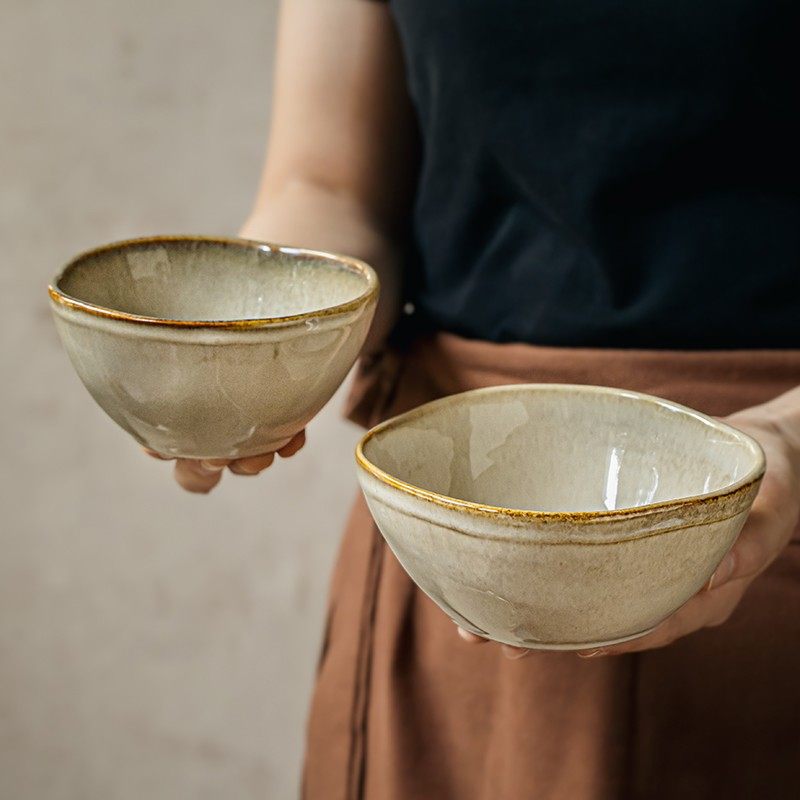 小悠家〖怀旧感米饭碗〗异形陶瓷饭碗特色新年家用小碗家庭专用碗,餐饮具,碗,淘宝优惠券,粉丝福利购,淘宝优惠卷