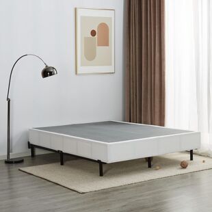 床架自己组装简约现代9腿黑色铁艺床底座重型支架结构易