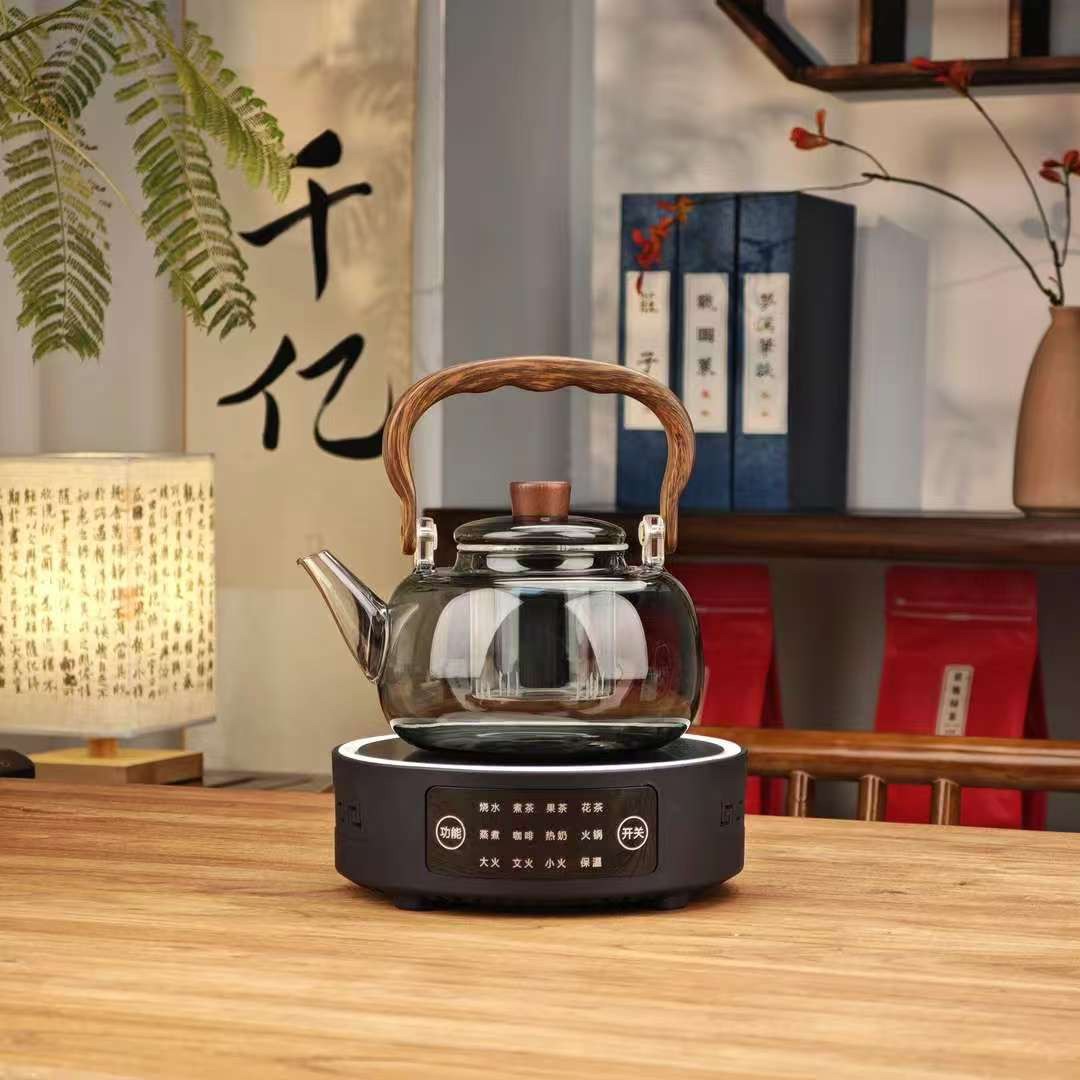 1（工厂大促）黑海于12档煮菜电陶炉黑单煮胖胖提梁壶