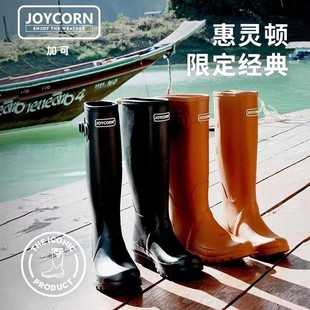 中高水靴 Joycorn高筒雨靴防水防滑骑士靴惠灵顿女士长筒耐磨时尚