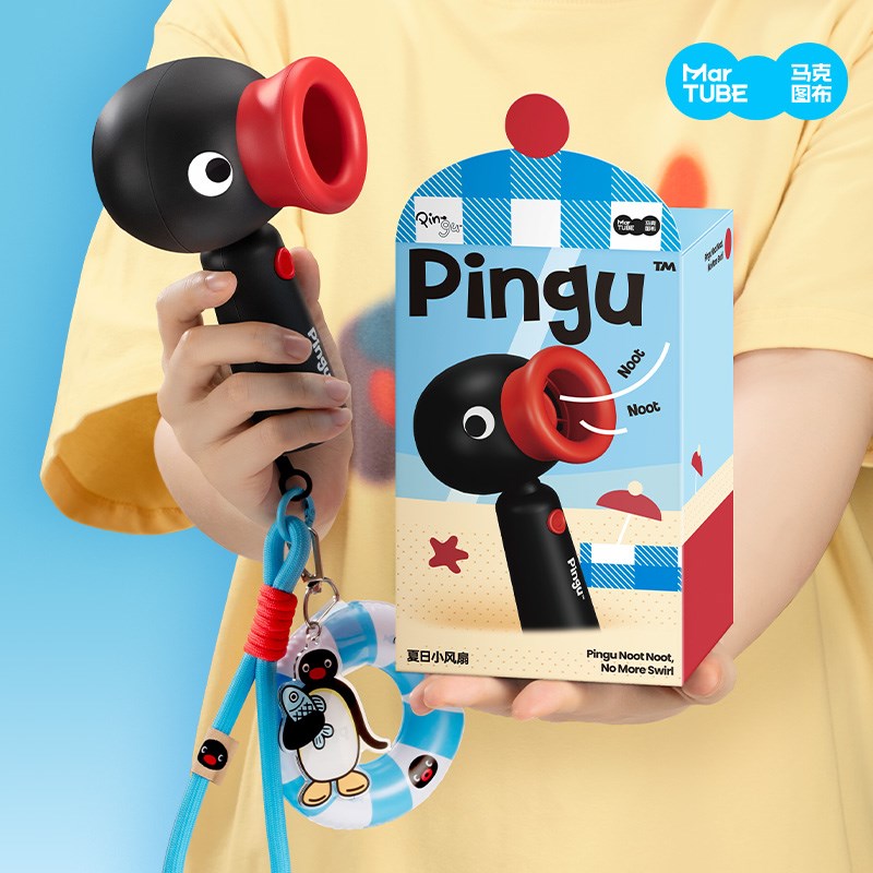 Pingu小风扇手持便携式宿舍挂脖电风扇小型迷你桌面可爱生日礼物