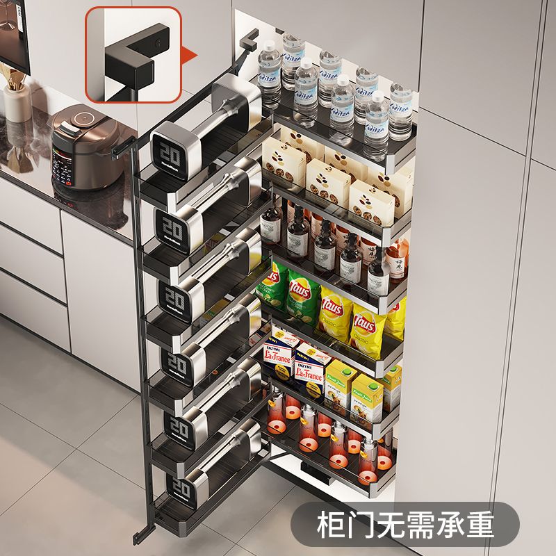厨房大怪物拉篮高柜拉篮零食柜拉篮联动拉篮零食收纳柜大怪兽拉篮