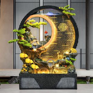 大型假山流水噴泉玄關水景墻屏風庭院景觀裝 飾品落地擺件客廳中式