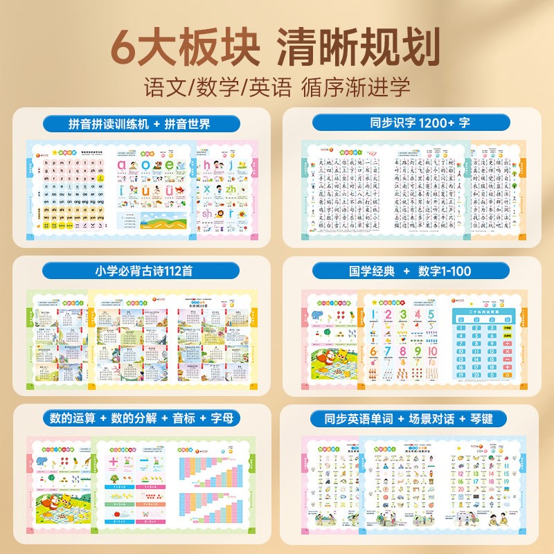 会说话的语数英全能大课堂有声书幼儿童点读书发声早教启蒙学习机