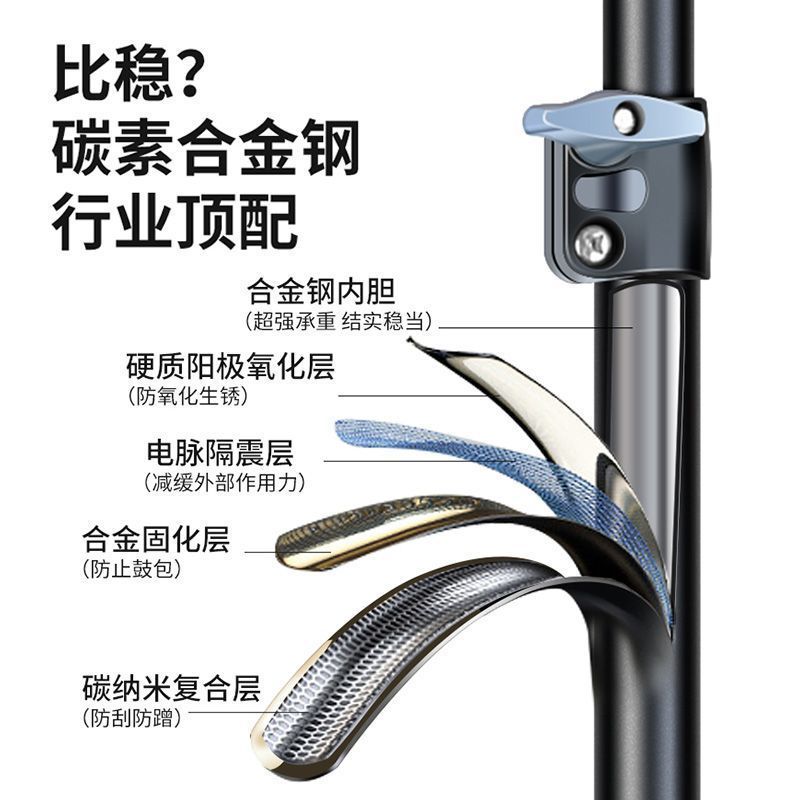双机位手机直播专用支架带补光灯户外主播落地式设备全套三脚架可