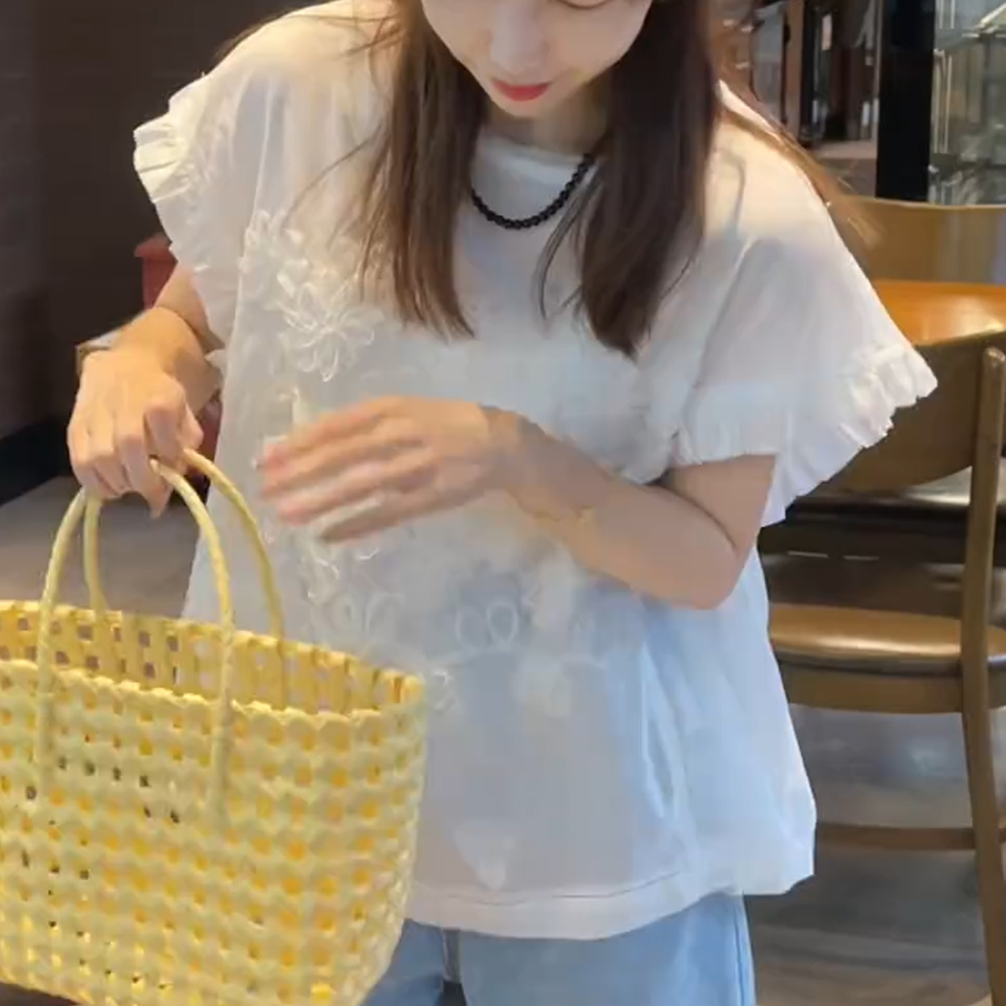 今年新款法式甜美甜辣蕾丝拼接短袖衬衫女2025年夏季独特洋气小衫