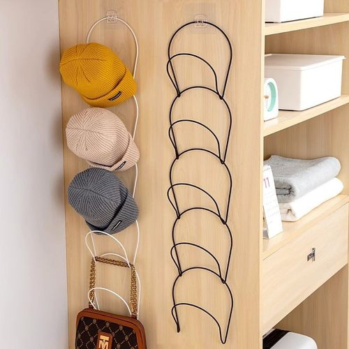 帽子收纳架免安装多功能收纳挂架家用创意壁挂式免打孔帽子置物架