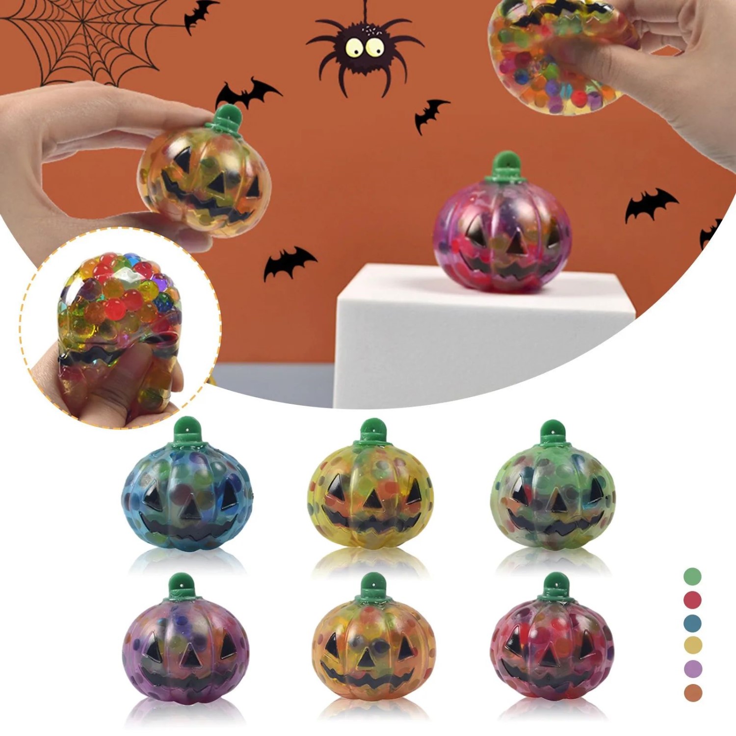 6pcs Halloween Ball Pressures Loose Toys Halloween Party G