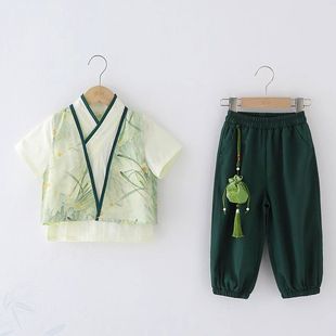 男童汉服日常可穿幼儿园开笔礼男童汉服套装新中式唐装2025宝宝中