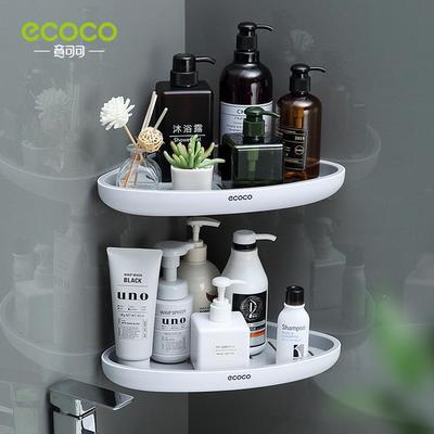 ecoco三角置物架卫生间壁挂式浴室厕所收纳免打孔洗漱台储物架子