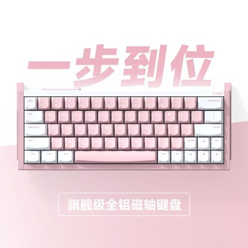 IQUNIX铝厂EZ63磁轴键盘游戏电竞有线铝坨坨粉色巨稳轴情人节礼物