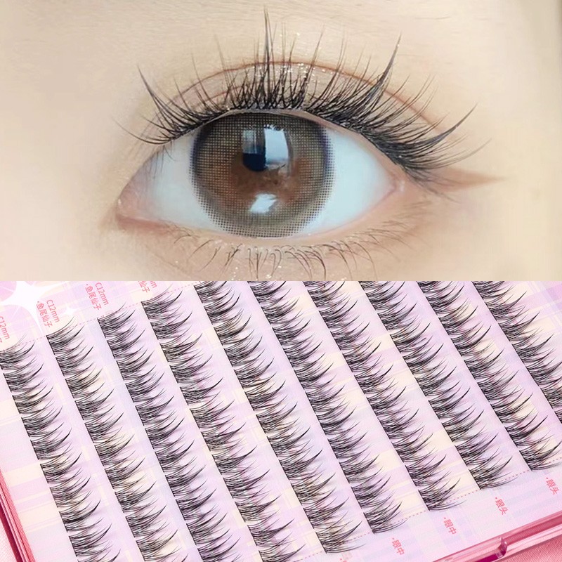 【年终大促】鱼尾仙子款素颜睫卷翘仙子睫plus嫁接自然单簇假睫毛