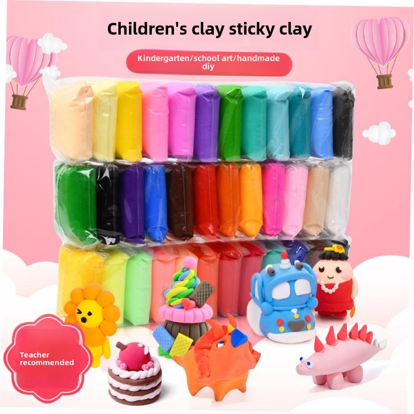 light clay polymer plasticine clay air dry playdough粘土玩具 - 实物图