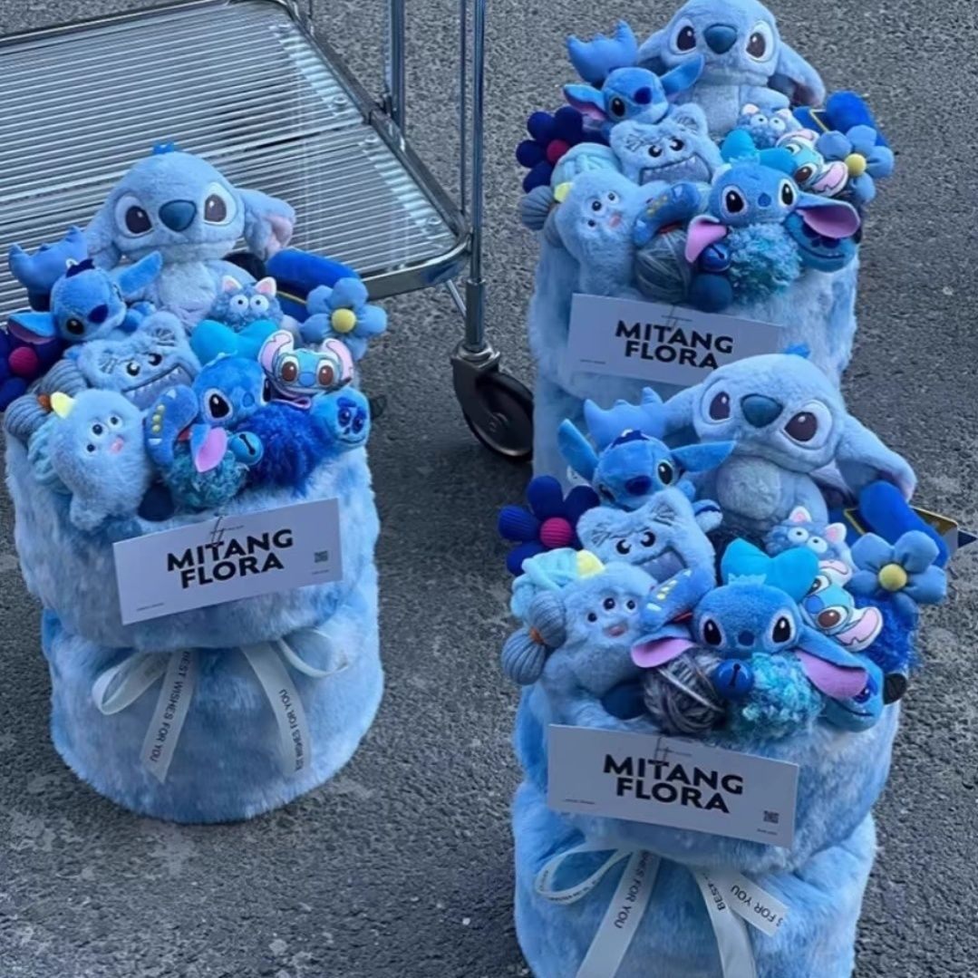 卡通史迪仔玩偶花束公仔怪兽创意生日礼物送女朋友闺蜜史迪奇花束