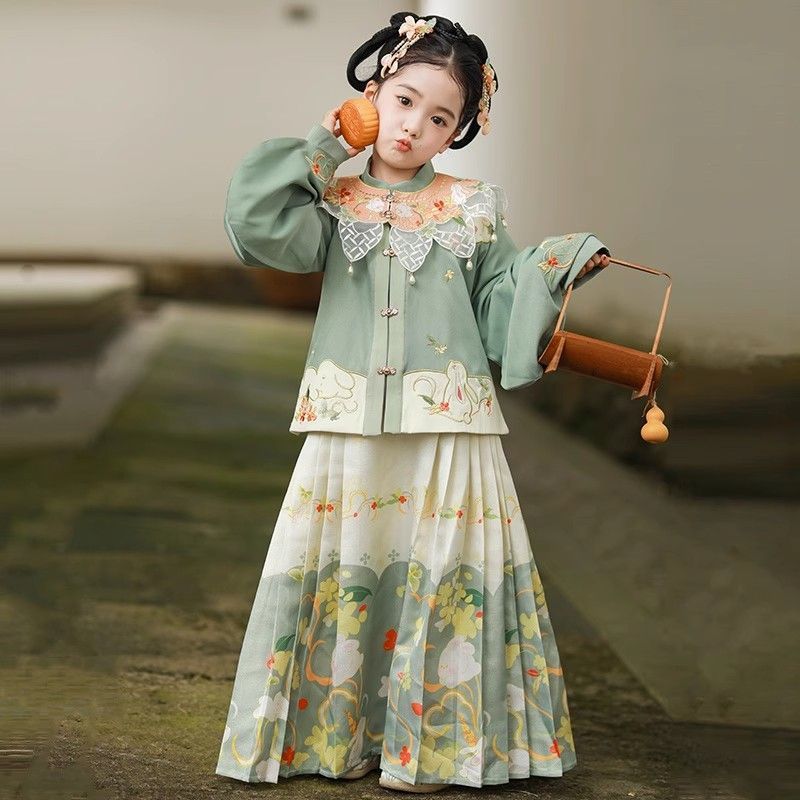 马面裙套装女童2025新款春秋款裙