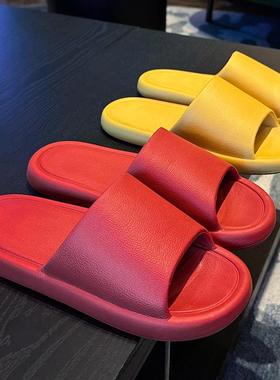 靓蒂芬简约居家拖鞋女家居用夏室内情侣防滑浴室洗澡一字凉拖鞋男