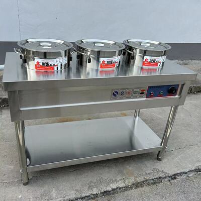 保温粥车商用不锈钢智能胡辣汤电热汤粥桶移动摆摊快餐车售饭粥车