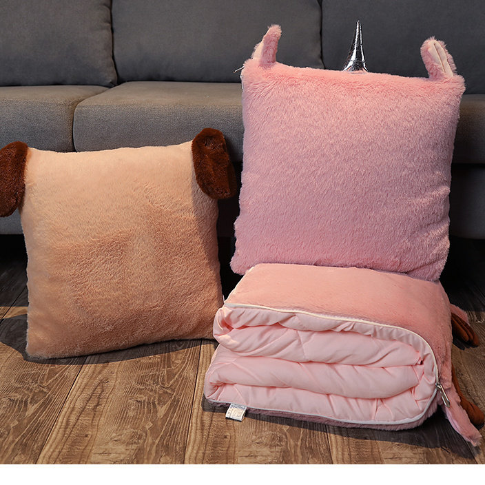 可爱抱枕被子两用睡觉多功能靠枕办公室枕头被汽车上靠垫折叠毯子,居家布艺,抱枕被,淘宝优惠券,粉丝福利购,淘宝优惠卷