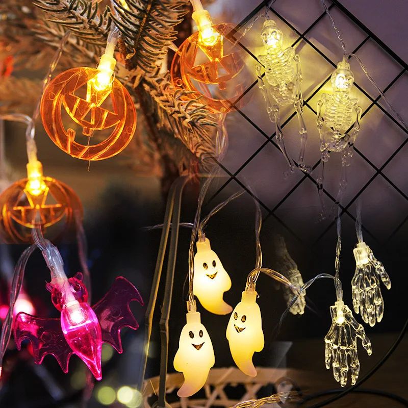 1.5M 10LED Halloween Pumpkin LED Ghost String Lights  Eyebal