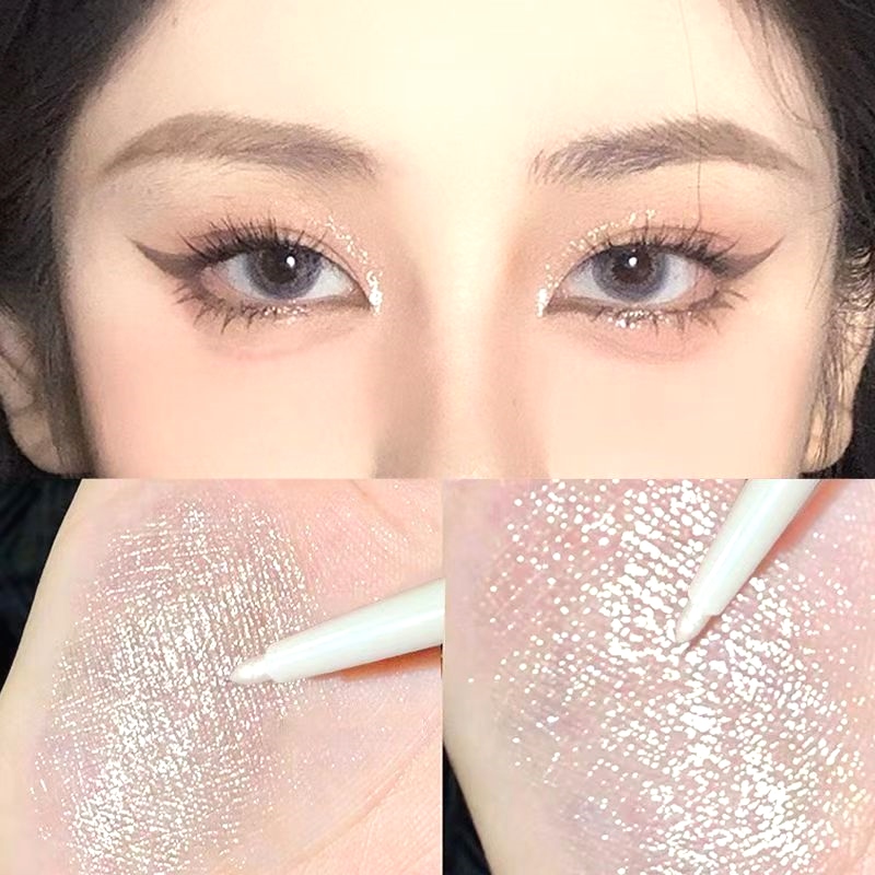 卧蚕笔女高光提亮二合一下至眼角珠光细闪眼影化妆师专用防水耐汗