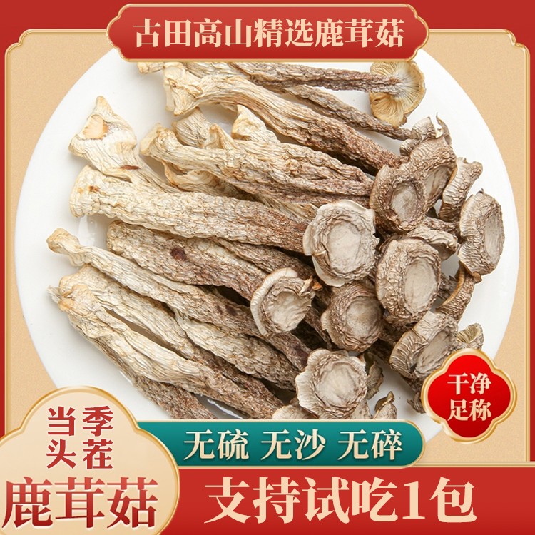 豪媳妇(高山鹿茸菇50g*5袋)种植鹿茸菇优质干货鲜香脆嫩脱水蔬