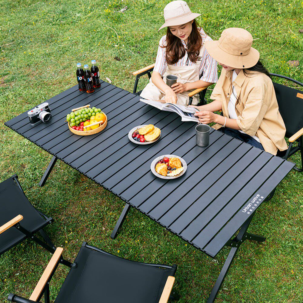 户外折叠桌子便携式超轻桌椅野营野餐桌子蛋卷桌露营装备用品套装