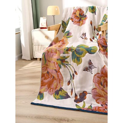 加大四层成人纯棉纱布大浴巾春夏款柔软不易掉毛吸水速干超大裹巾