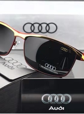 奥迪4S店同款经典高清偏光男士太阳镜大框男潮骑行开车飞行员墨镜