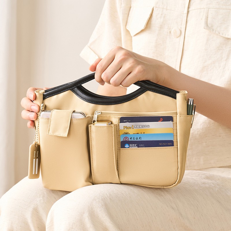 手提包中包立挺拉链内胆包托特包分层整理内衬内置袋收纳化妆包