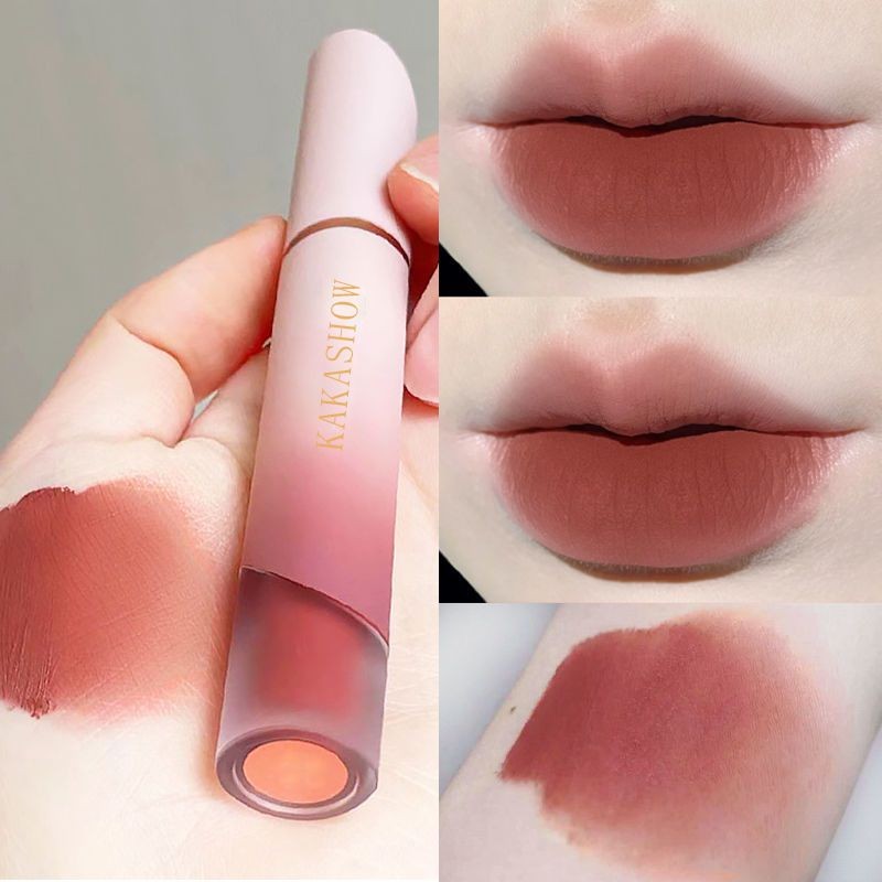 推荐~奶里奶气哑光绒雾唇釉唇泥口红超显白高颜值防水不沾杯纯欲