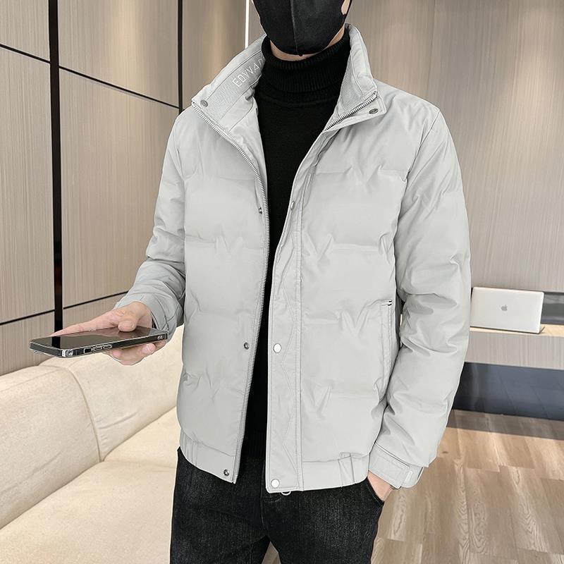 羽绒服男爆款休闲简约立领冬装保暖外套修身显瘦韩版潮流短款男装