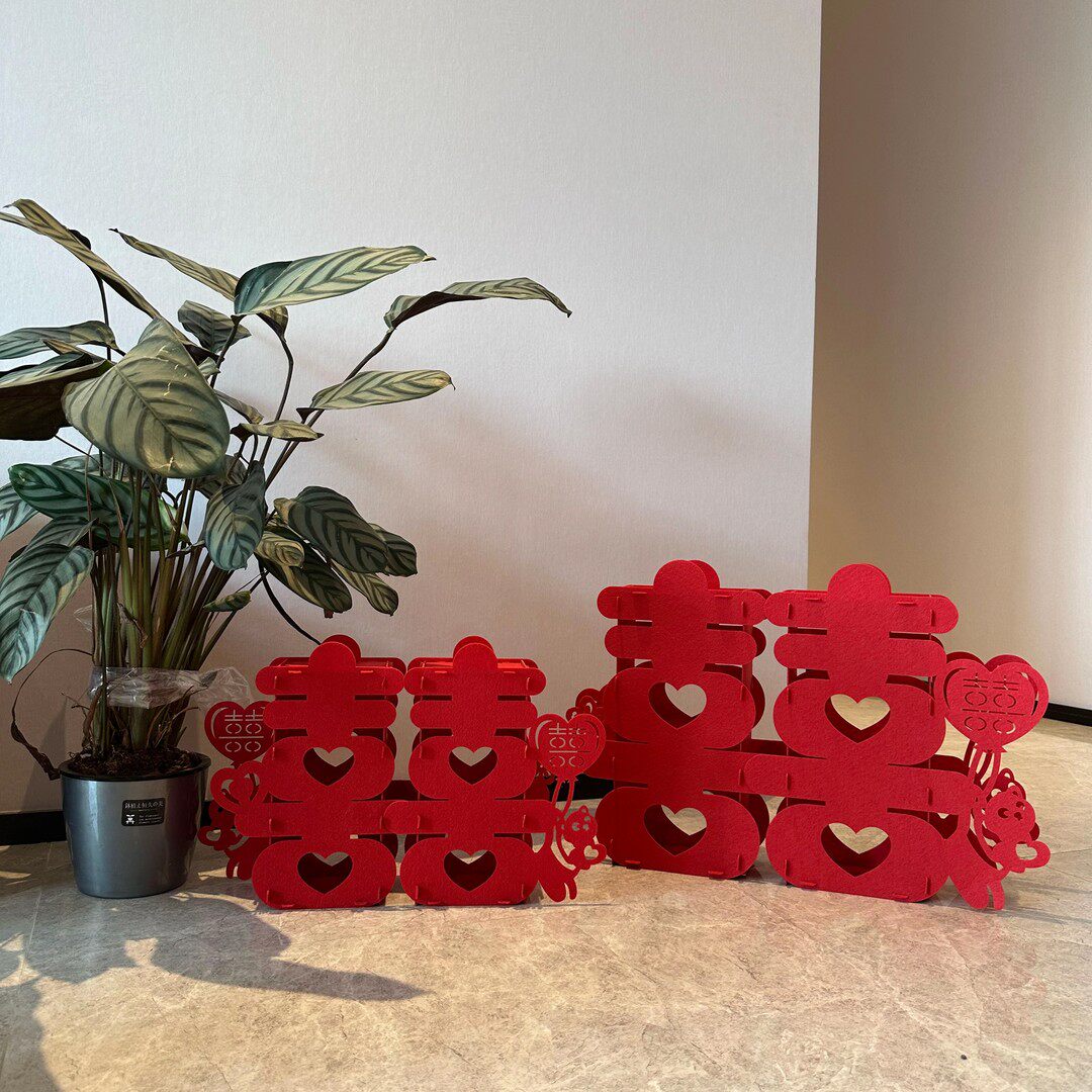 立体灯笼结婚装饰用于客厅新房卧室大门拉花挂饰可爱婚房喜庆