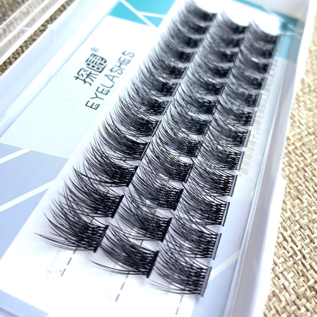 超浓密款假眼睫毛推荐新手懒人三部曲分段式仿真硬梗自嫁接单簇翘