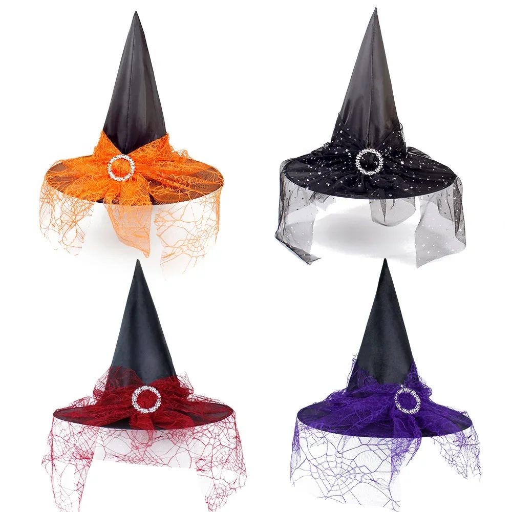 Witch Hat Halloween Hat Decoration Props for Adults Children