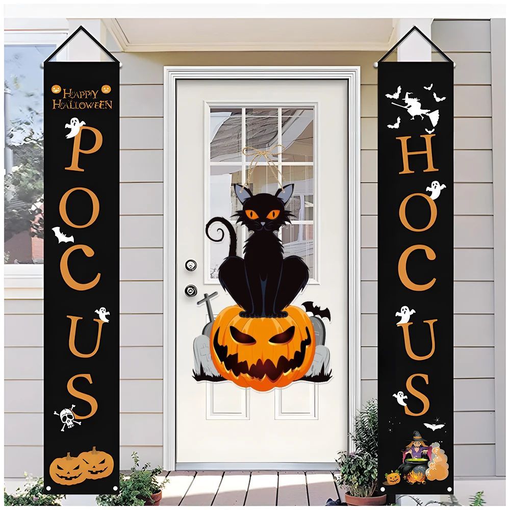 1Pcs Halloween Pumpkin Witch Bat Skeleton Hanging Decoration