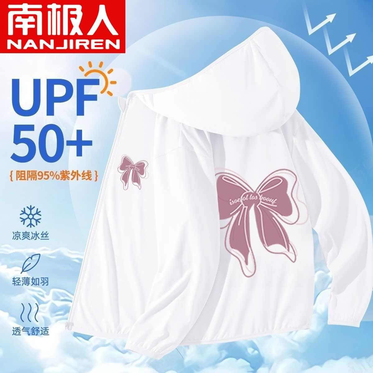 南极人女童冰丝防晒衣2025新款爆款可爱卡通夏季休闲百搭薄款外套