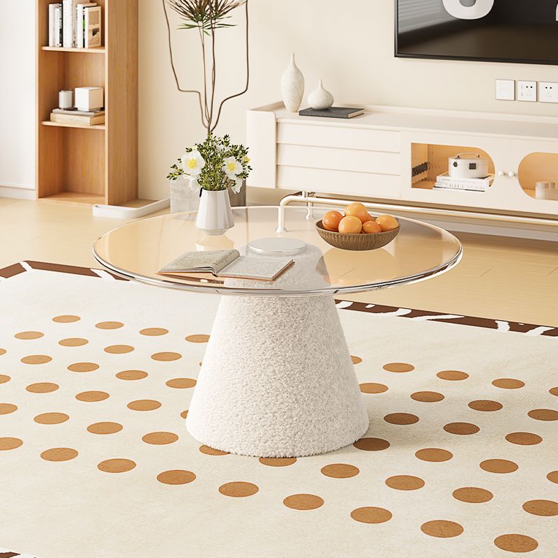 奶油风茶几客厅家用小边几边桌复古角几玻璃床头置物阳台小圆桌子